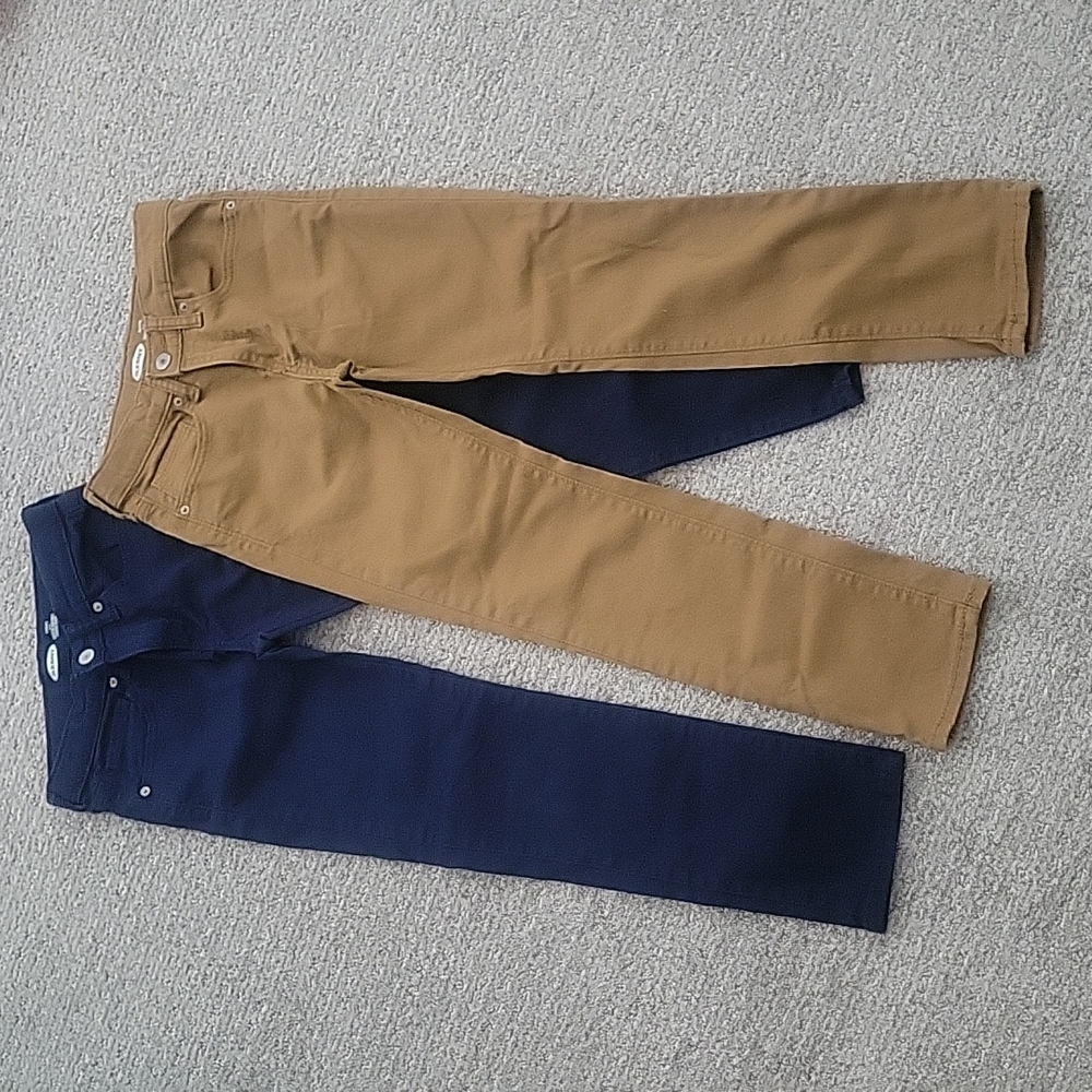 2 pairs of boy slim, stretch fit pants